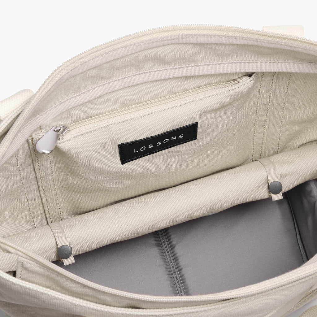 grey canvas zipper bag grey