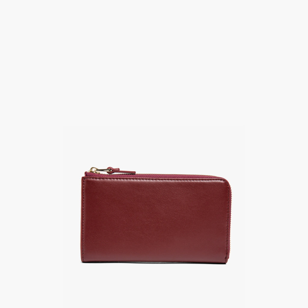 The Leather Wallet - Cactus Leather - Burgundy / Gold / Camel