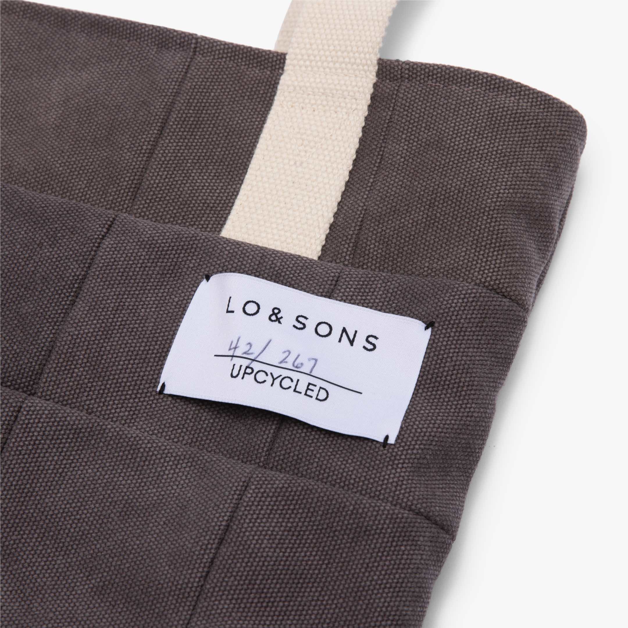 Upcycled Patchwork Tote - Canvas - Thistle / Grey – Lo & Sons