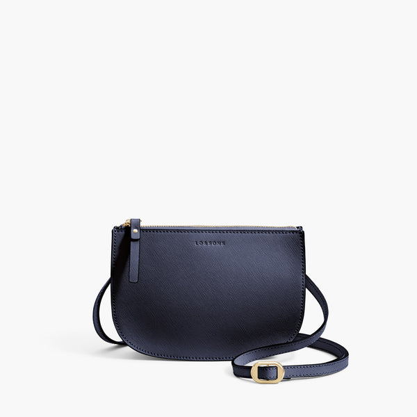 The Pearl: Leather Crossbody & Clutch Bag in Black | Lo & Sons