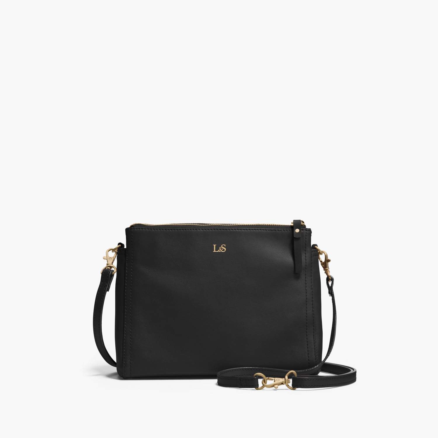 Calfskin Leather Crossbody Bag Saffiano Leather Structured 