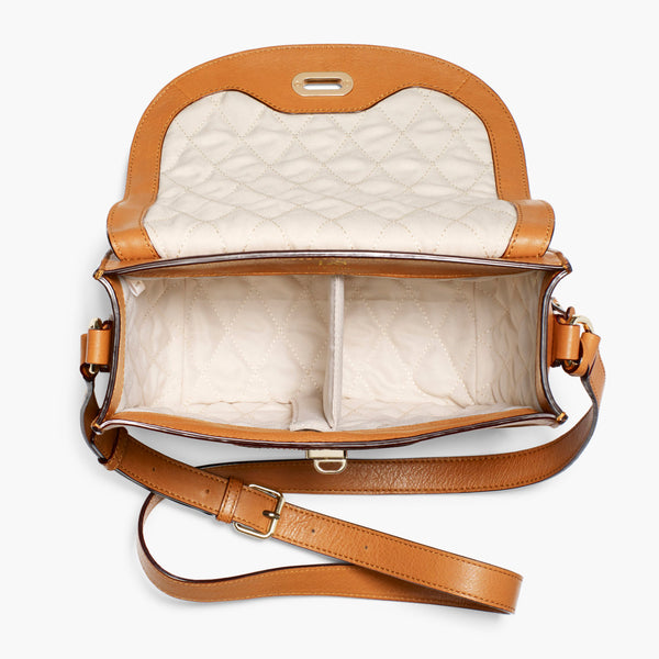 Leather Shoulder Strap With Double-sided Tan Leather 3/4 