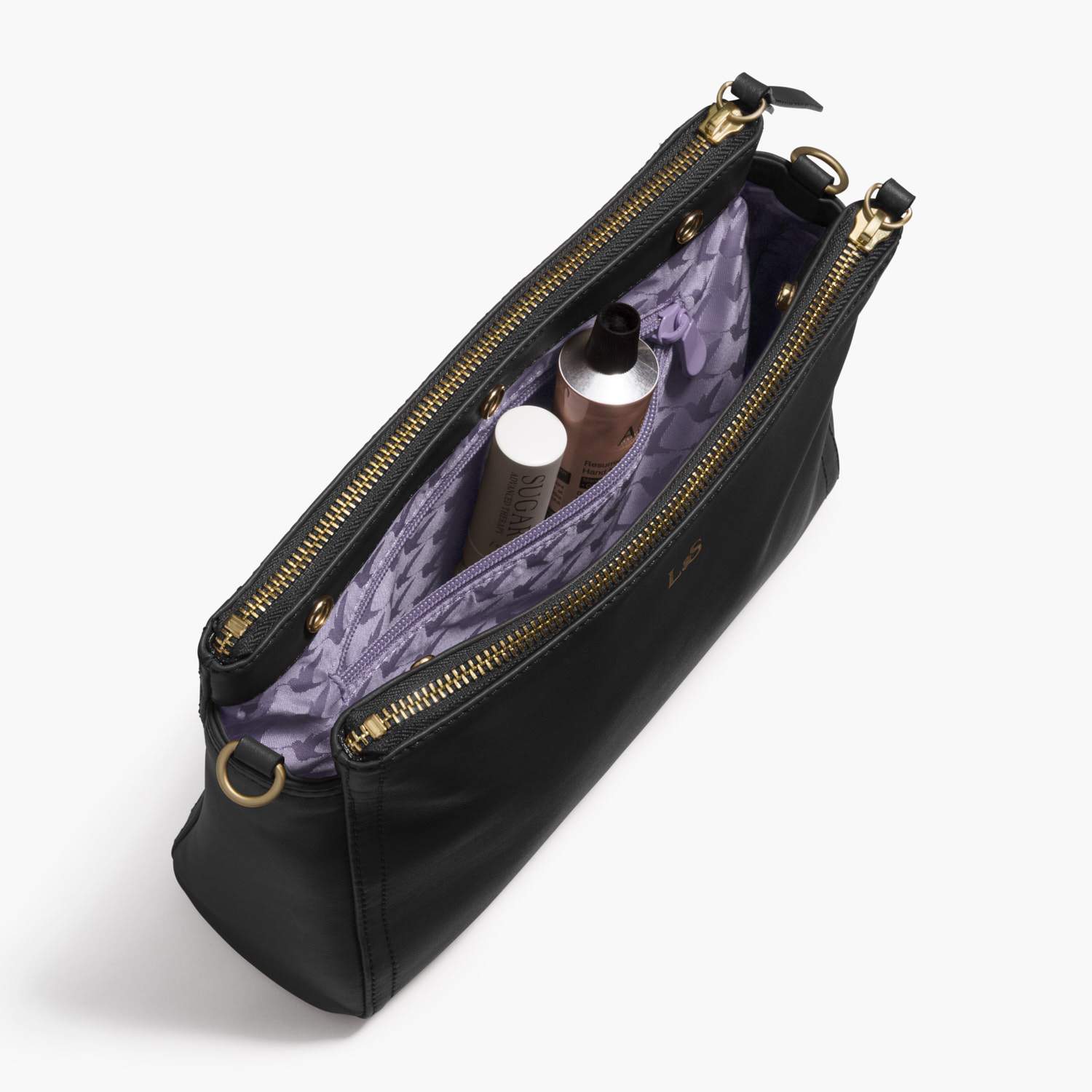 Bar Bag in Pearl Black with Gold Hardware
