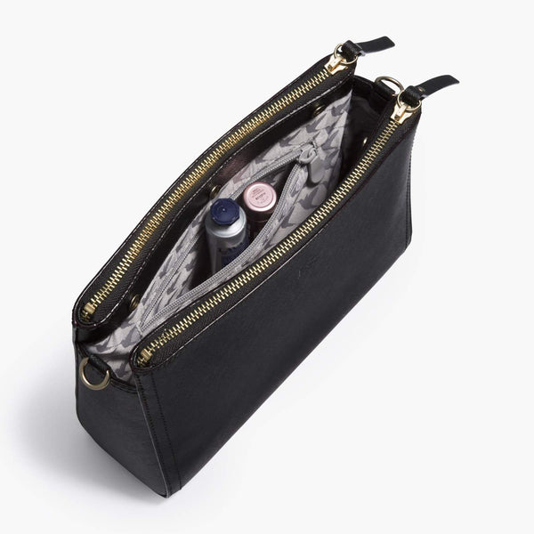 The Pearl - Crossbody Bag - Black/Gold/Lavender in Nappa – Lo & Sons