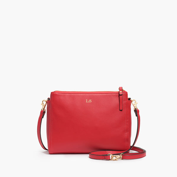 Red Pearl Strap Clutch Bag