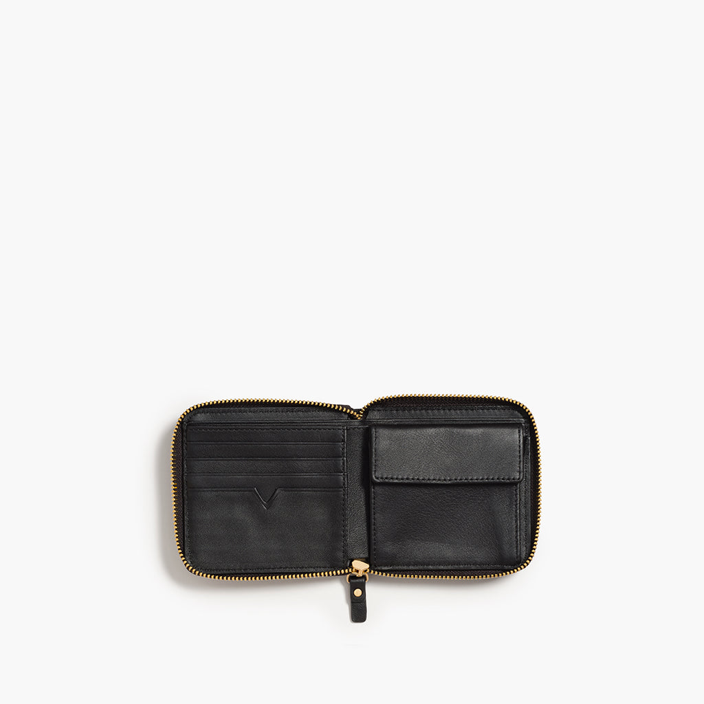 The Small Wallet - Nappa Leather - Black / Gold / Grey – Lo & Sons