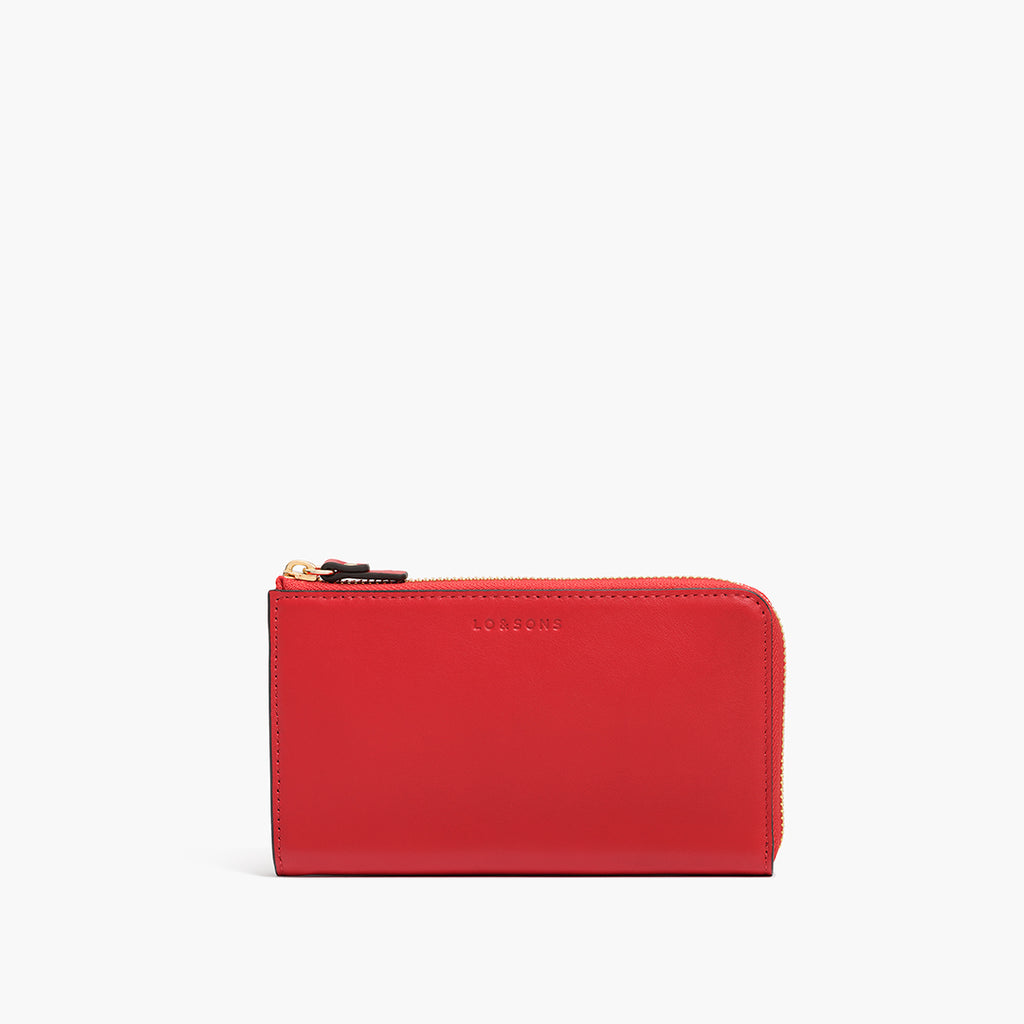 Magnolia Leather Wallet - Nappa Leather - Red / Gold / Camel – Lo & Sons